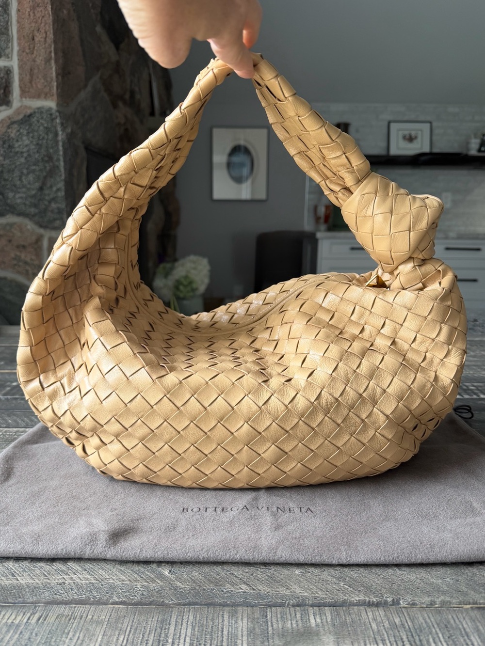 Bottega Veneta Intrecciato Leather Nude Jodie Small
